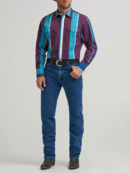 Vintage Western Striped Shirt