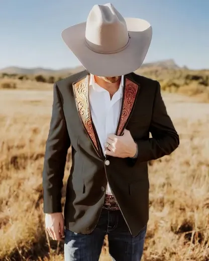 Men's Vintage Western Style Suit Jacket