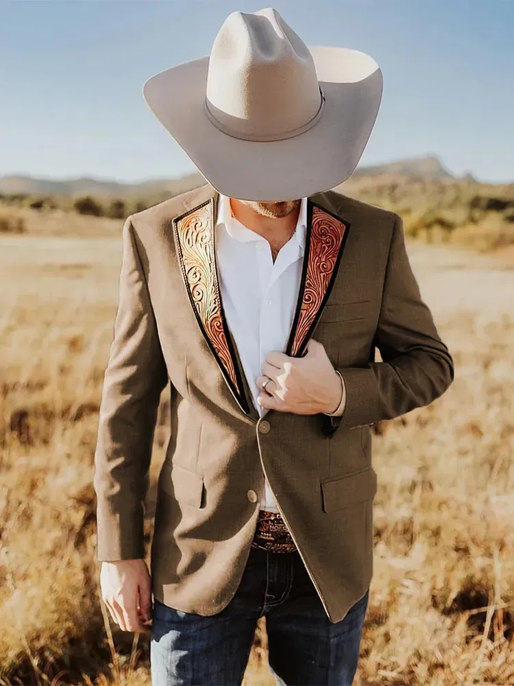 Men's Vintage Western Style Suit Jacket