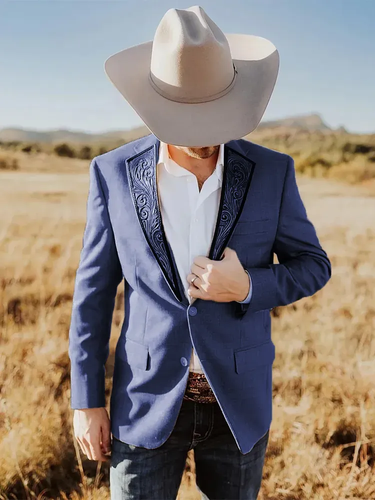 Men's Vintage Western Style Suit Jacket