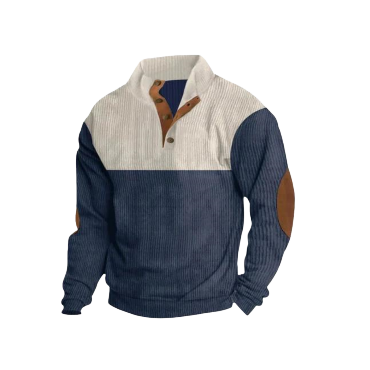 High Collar Corduroy Retro Pullover