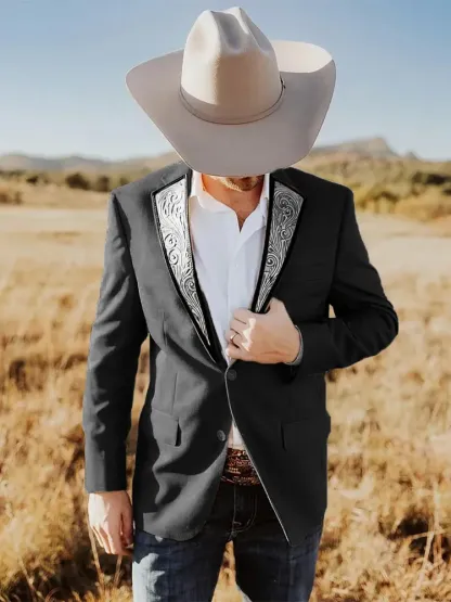 Men's Vintage Western Style Suit Jacket