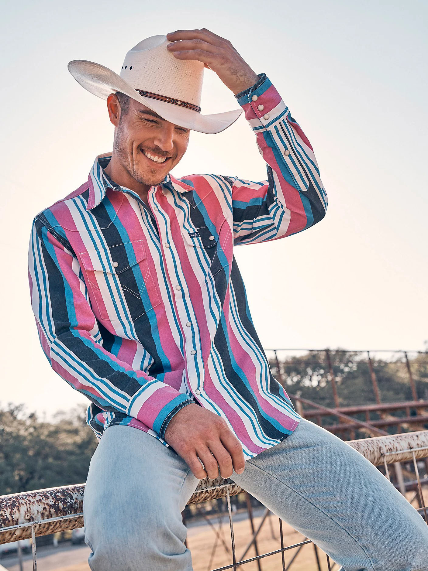 Vintage Western Striped Shirt