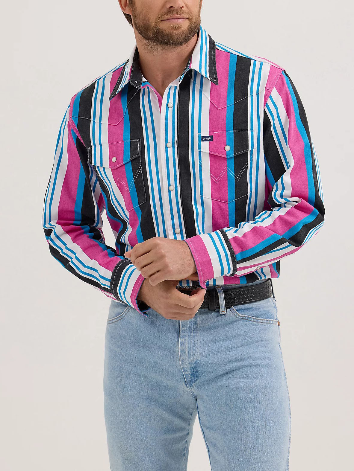 Vintage Western Striped Shirt