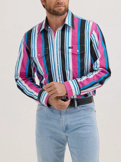 Vintage Western Striped Shirt