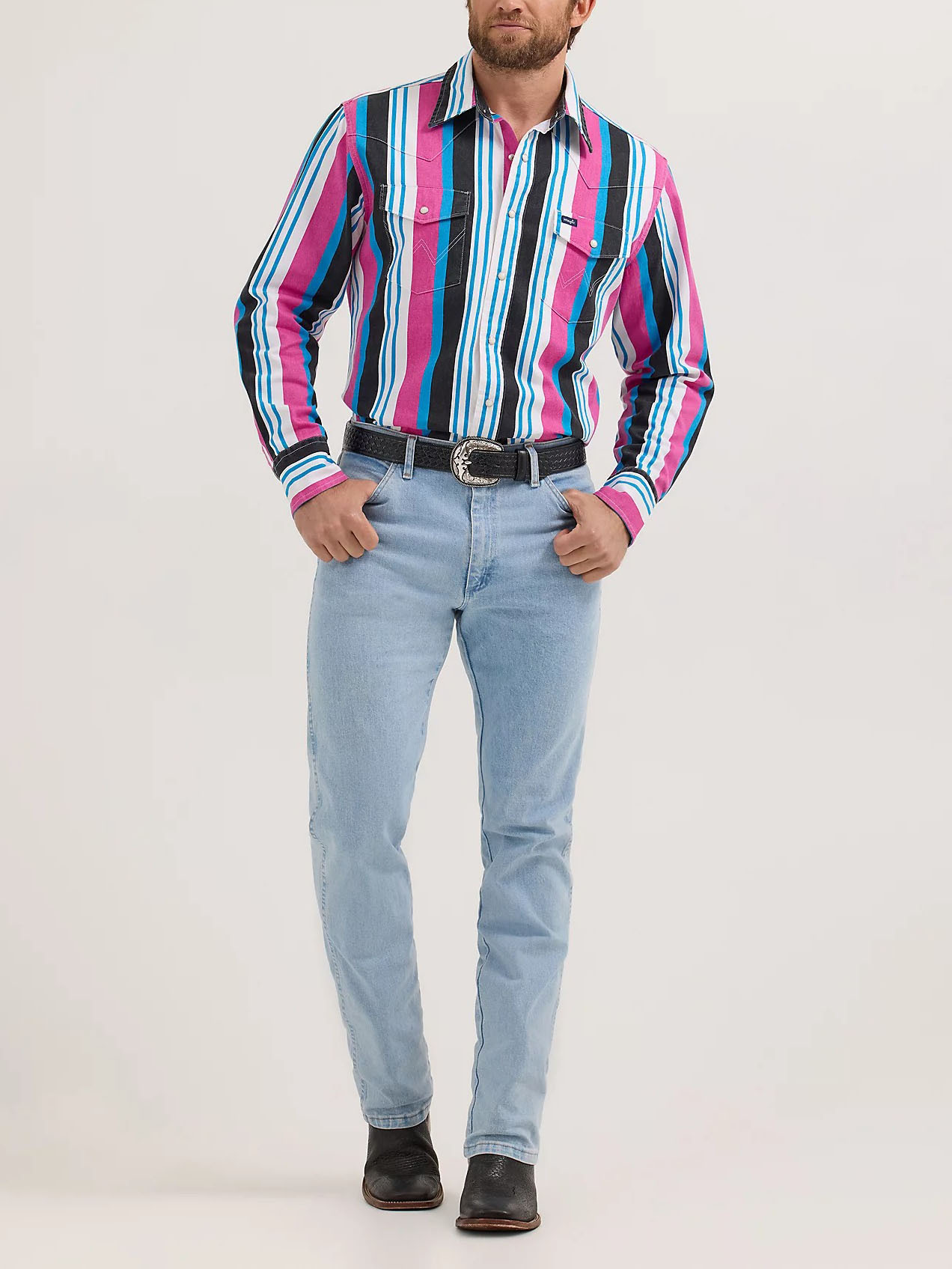 Vintage Western Striped Shirt
