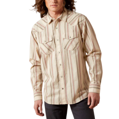 Men's L/S Hines Retro Fit Striped Western Snap Shirt