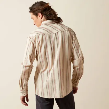Men's L/S Hines Retro Fit Striped Western Snap Shirt