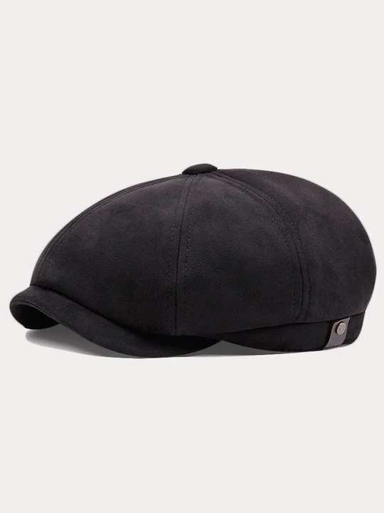 Stylish Suede Newsboy Cap