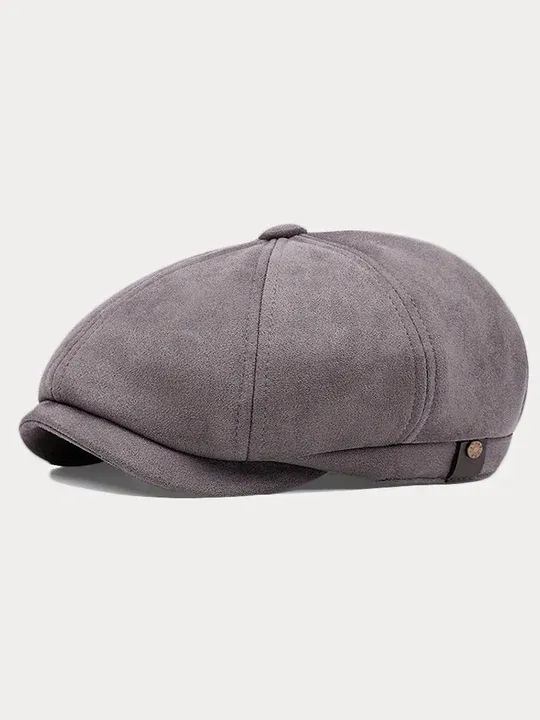 Stylish Suede Newsboy Cap