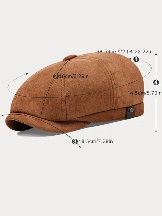 Stylish Suede Newsboy Cap