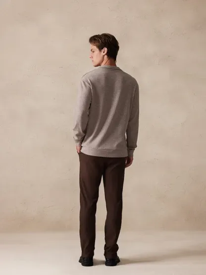 Stretchy Polo-Collor Sweater