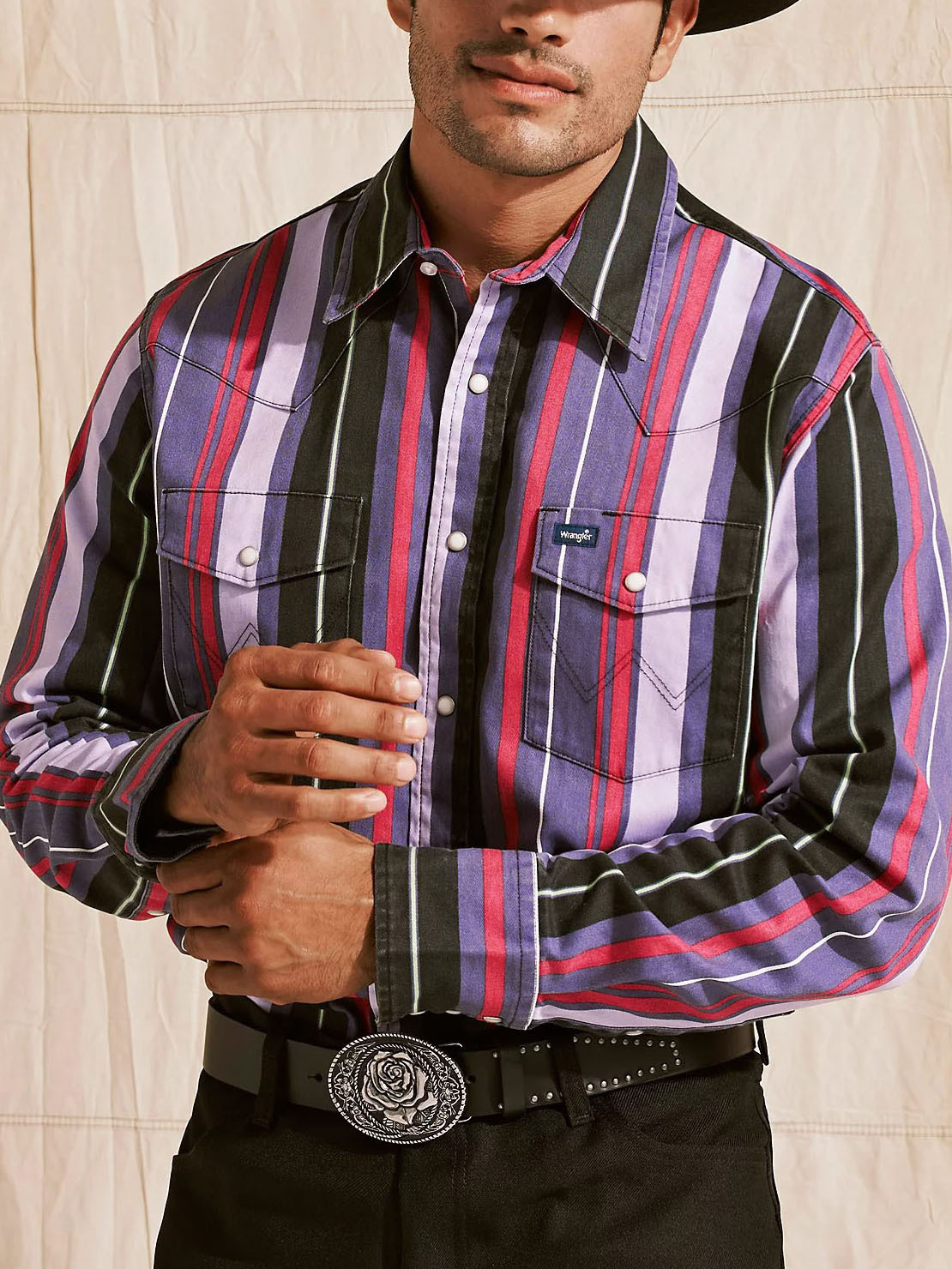 Vintage Western Striped Shirt