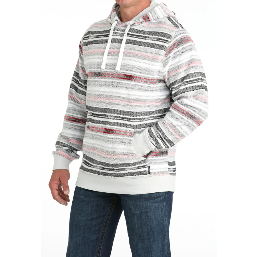 Men's Striped Lightweight Pullover Hoodie