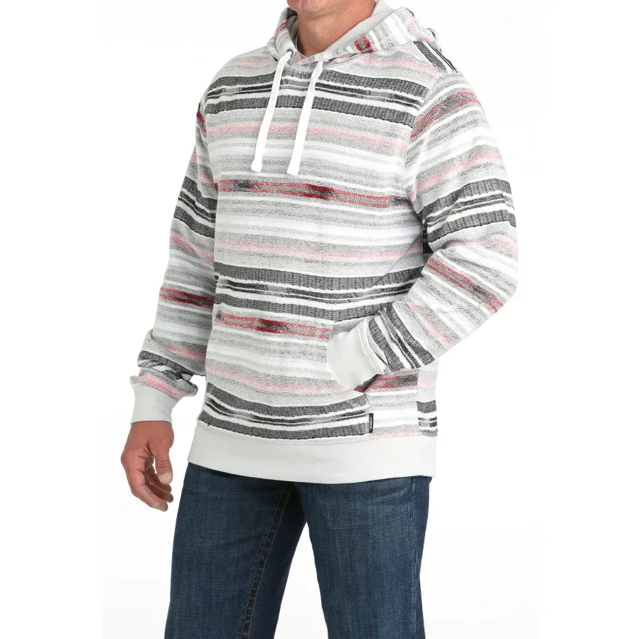Men's Striped Lightweight Pullover Hoodie