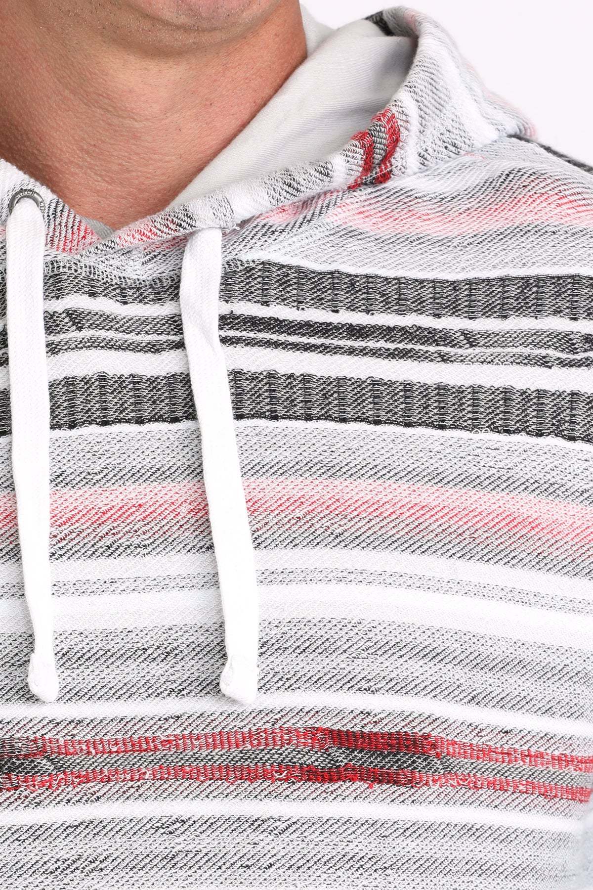 Men's Striped Lightweight Pullover Hoodie