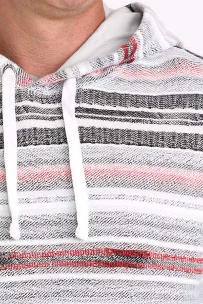 Men's Striped Lightweight Pullover Hoodie