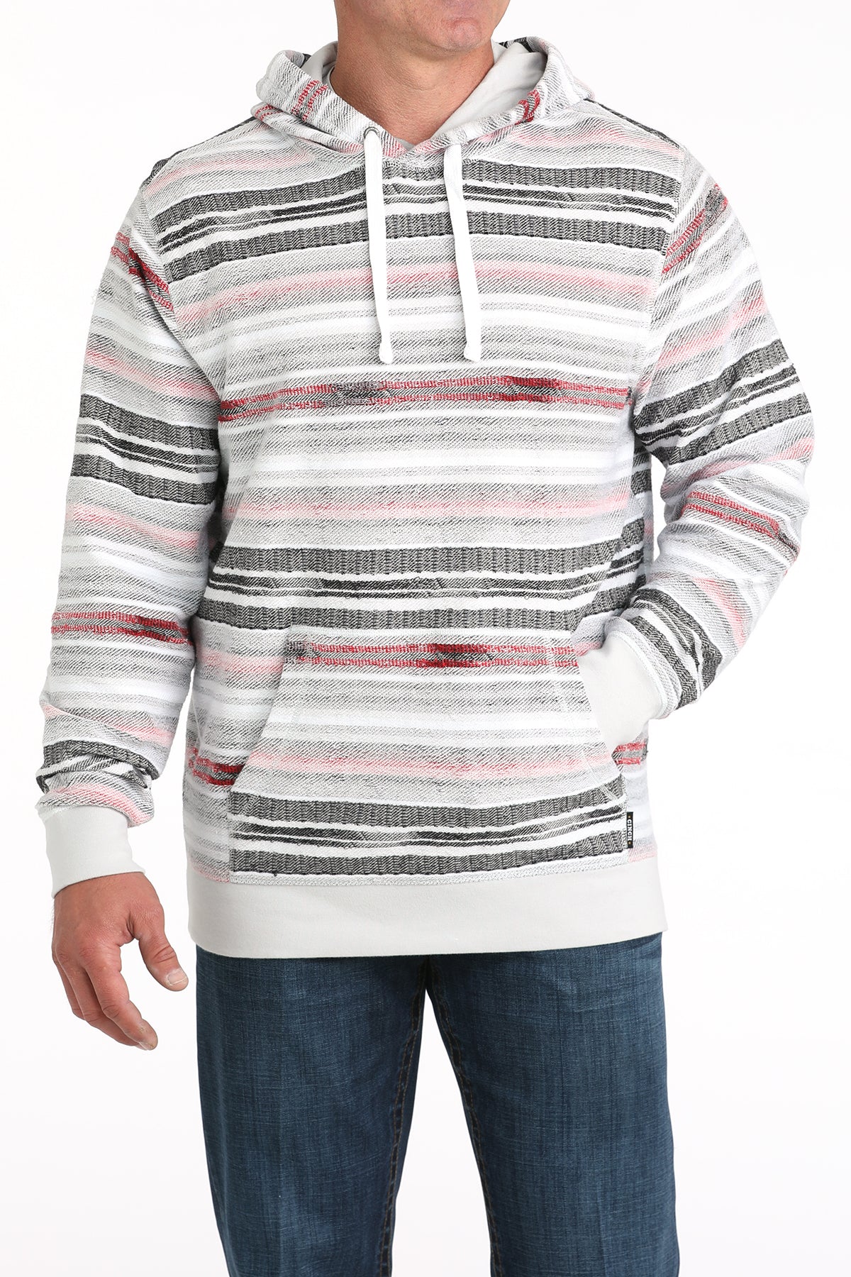Men's Striped Lightweight Pullover Hoodie