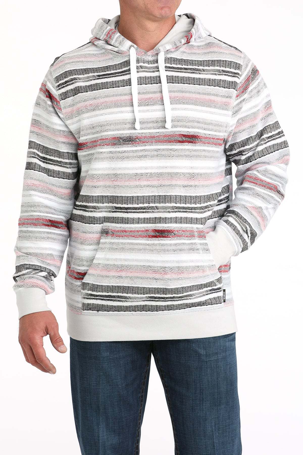 Men's Striped Lightweight Pullover Hoodie