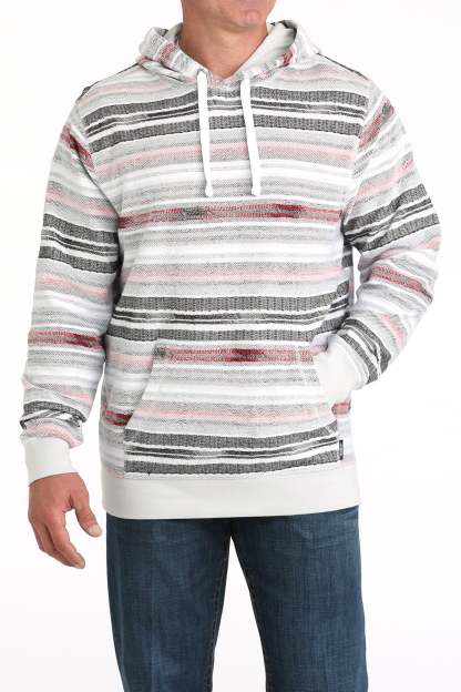 Men's Striped Lightweight Pullover Hoodie