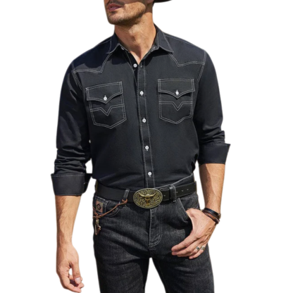 Western Cowboy Style Cotton Shirt