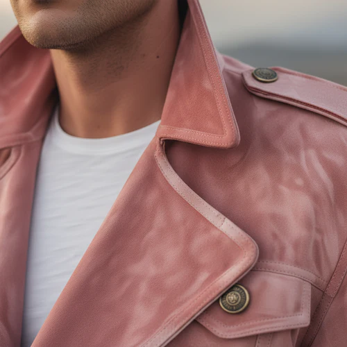 Men's Classic Retro Western Style Lapel Suede Epaulette Double-breasted Jacket