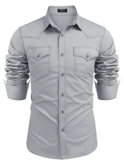 Western Cowboy Style Cotton Shirt
