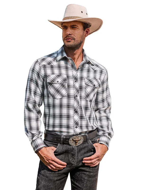 Plaid Long Sleeve Casual Shirt with Pockets