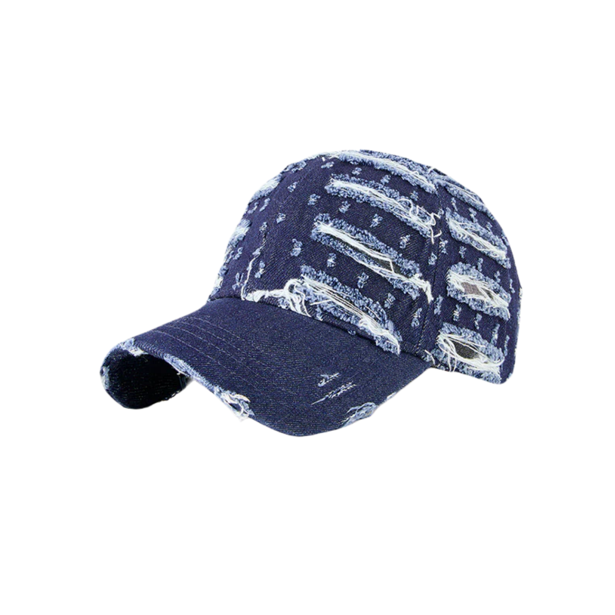 Trendy Destroyed Torn Denim Cap