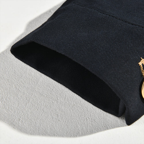 Men's Vintage Casual Solid Stand Collar Button Jacket