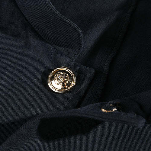 Men's Vintage Casual Solid Stand Collar Button Jacket