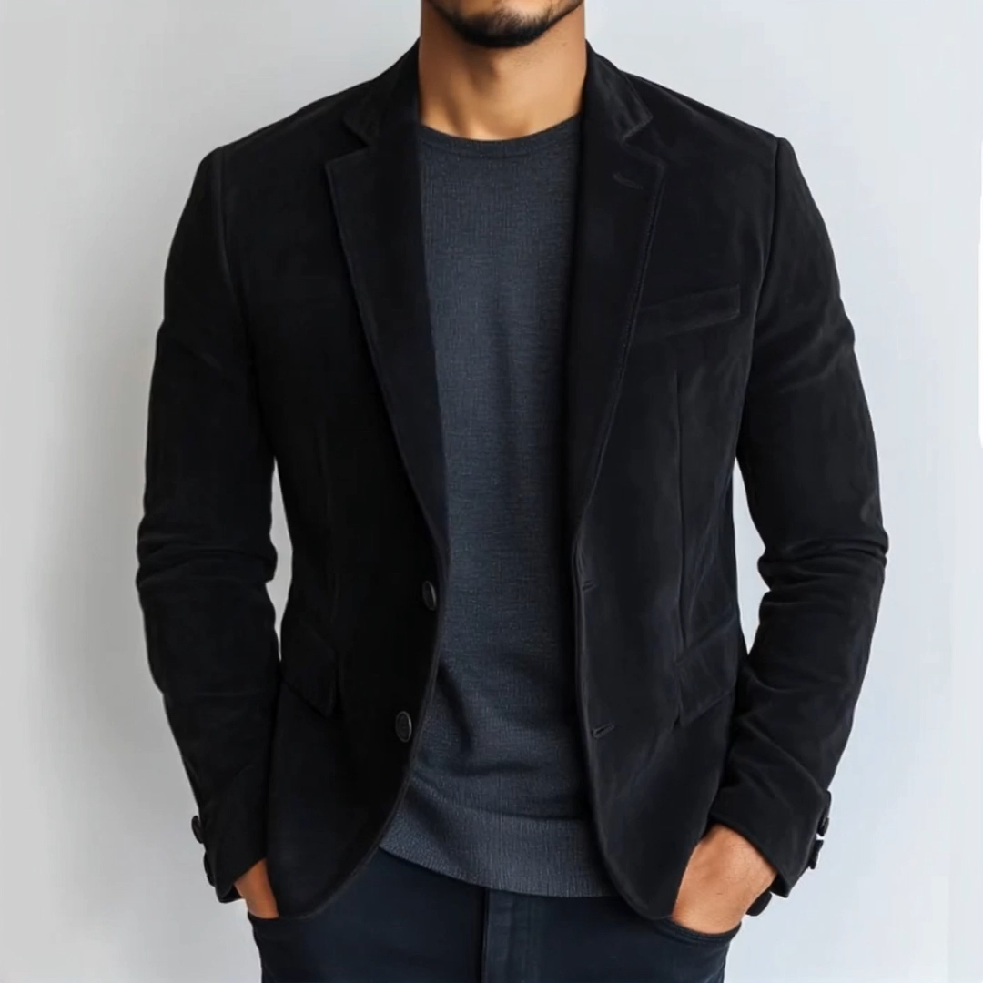 Men's Retro Casual Faux Suede Blazer