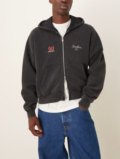 Western Cowboy Zipper Hoodie Jacket