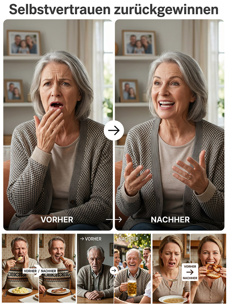 Selbstbewusstes Lächeln – Vollprothesen-Set (Ober- und Unterkiefer)