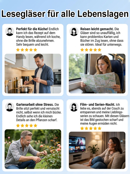 Sternenhimmel Intelligente Lesebrille mit Zoom & Farbwechsel