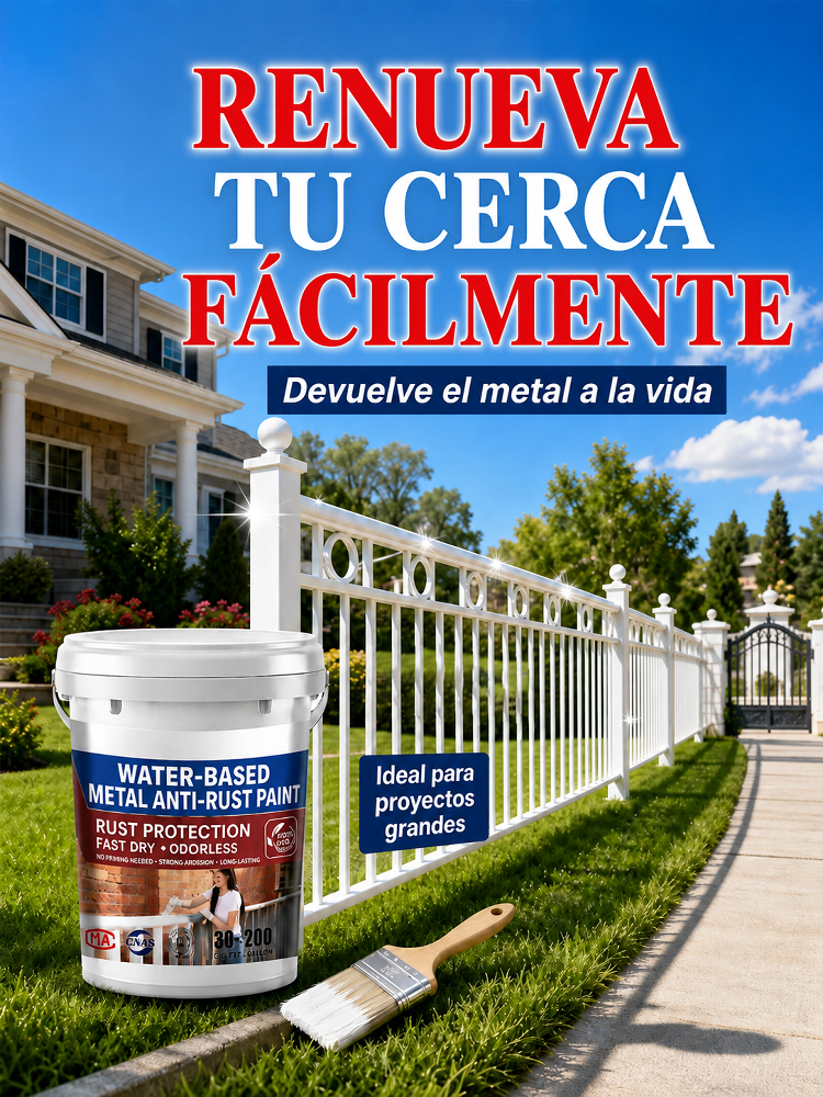 【Nunca se Oxida】Pintura metálica anticorrosiva al agua ✨ ¡Adiós al óxido en 60 segundos! 🛑 Sin lijar, sin raspar. 100% Ecológico y Seguro