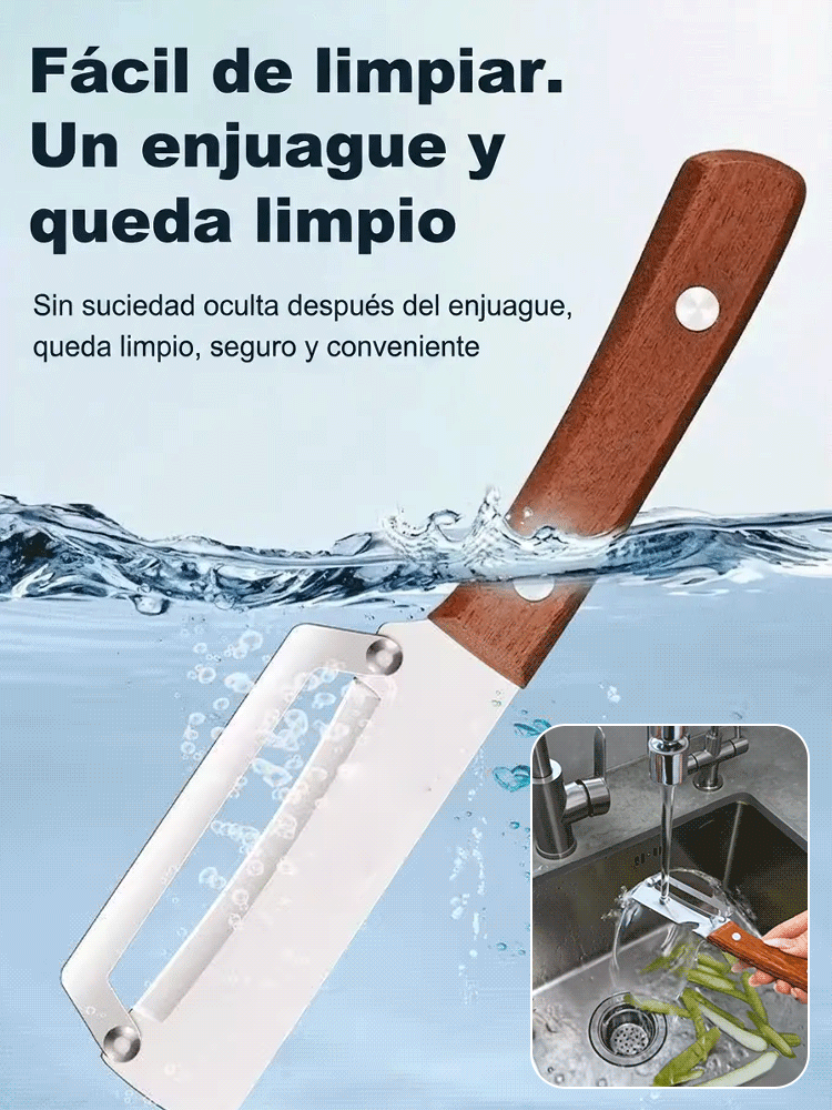 【Tecnología UNAM y Cordon Bleu】Pelador multifuncional de acero inoxidable grande
