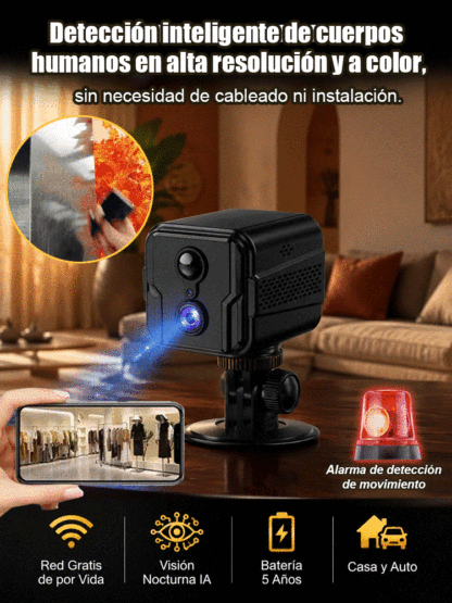 ¡Sin Wi-Fi ni Cables! Instalación en 3 Segundos 💰 y lo mejor: ¡nunca pagarás una cuota mensual! 🚀 Cámara oculta inalámbrica en alta definición