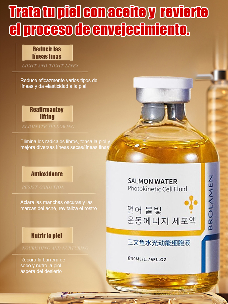Suero antienvejecimiento de salmón y agua brillante【¿No estás satisfecho con los resultados? ¡Reembolso completo!】
