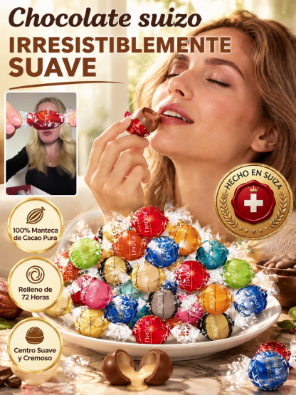 🍫 100% Calidad Suiza | Chocolate con leche suizo de primera calidad con un centro suave y sedoso.