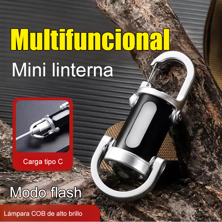 Linterna 3 en 1: ¡SOS de Emergencia + Luz Súper Brillante + Power Bank Portátil!
