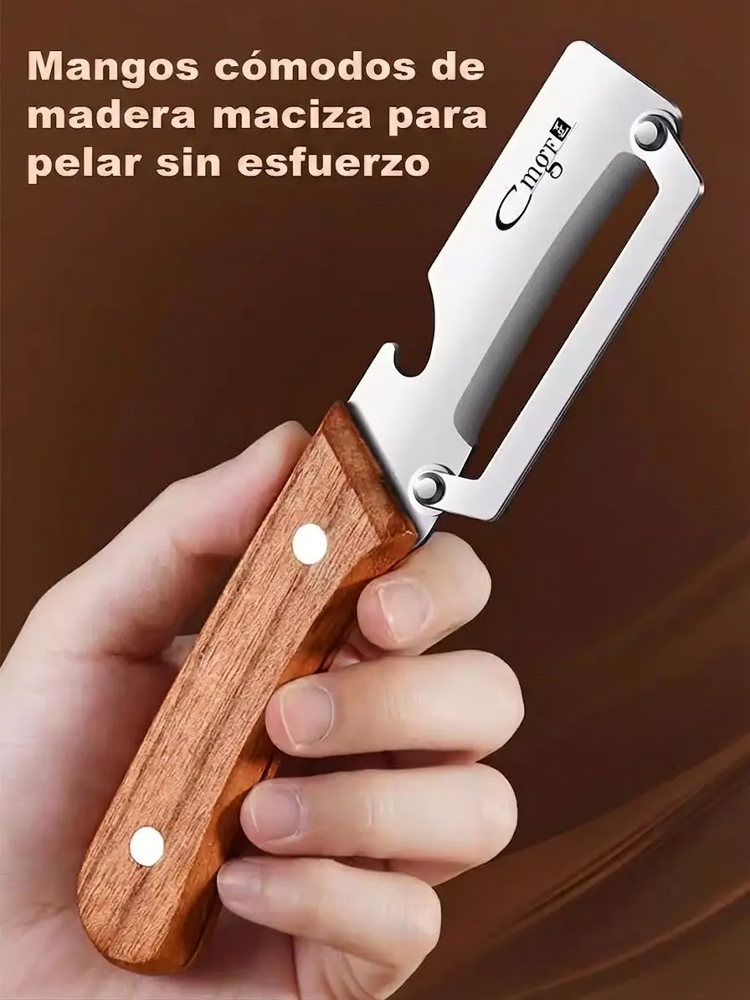 【Tecnología UNAM y Cordon Bleu】Pelador multifuncional de acero inoxidable grande