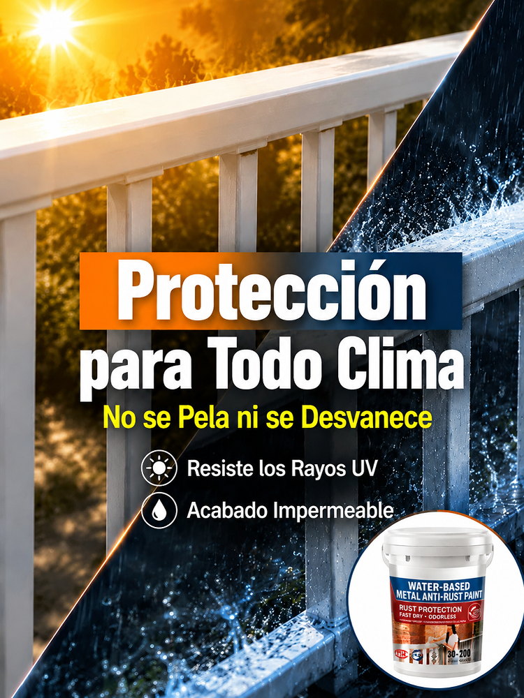【Nunca se Oxida】Pintura metálica anticorrosiva al agua ✨ ¡Adiós al óxido en 60 segundos! 🛑 Sin lijar, sin raspar. 100% Ecológico y Seguro