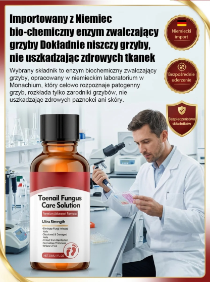 100% bezbolesne krople: bez potrzeby usuwania paznokci, szlifowania czy bandażowania – już w 14 dni odzyskasz zdrowe, nowe paznokcie!