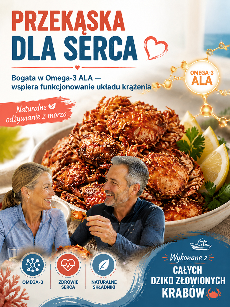 Dziki krab mini w chrupiącej panierce z głębokich wód Alaski! Pieczony w piekarniku, nie smażony – 100% bez wyrzutów sumienia. 🌊