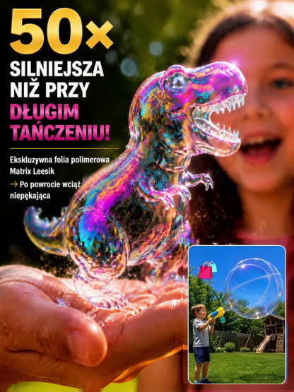 Twórz gigantyczne bańki w kształcie delfinów, wielorybów i królików🐳, które są większe od człowieka! Bańki odbijają się od trawy i tańczą na dłoni, są nie do przebicia!