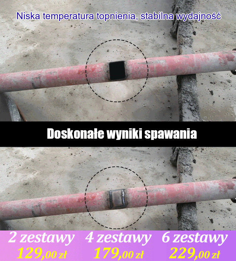 Pręt naprawczy do spawania w niskiej temperaturze