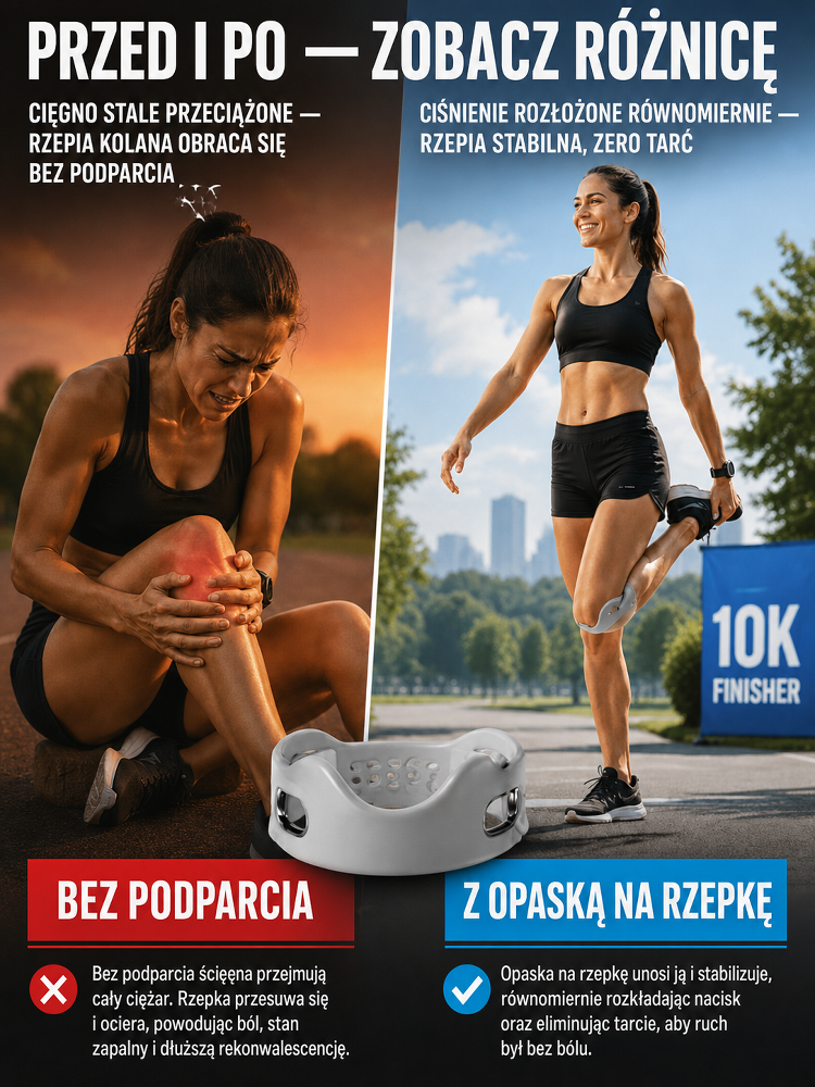 🏃[Niemiecka Technologia] Orteza podrzepkowa z mikrouciskiem – Żegnaj ból stawów przy chodzeniu i schodach!