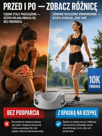 🏃[Niemiecka Technologia] Orteza podrzepkowa z mikrouciskiem – Żegnaj ból stawów przy chodzeniu i schodach!