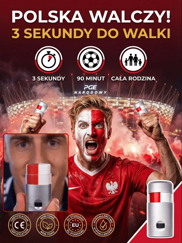 ⚡️W 1 sekundę stwórz idealny malarski makijaż w barwach flagi narodowej